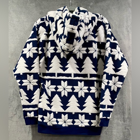 Vera Bradley Nordic Forest Fleece Sherpa Hoodie Pockets Women’s Medium NWT - Picture 5 of 9